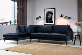 Atelier Del Sofa Papira Corner Left Azul Marino